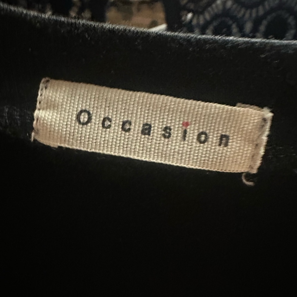 Occasion Black and Blue T-Shirt Crew Neck - Picture 3 of 5